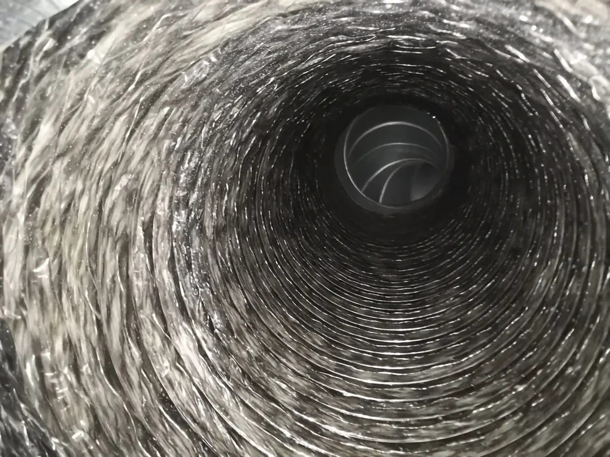 The same air duct after HEPA negative-pressure cleaning by The Air Ducters